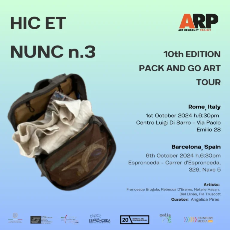 HIC ET NUNC n.3 | 10th Edition Pack and Go Art Tour