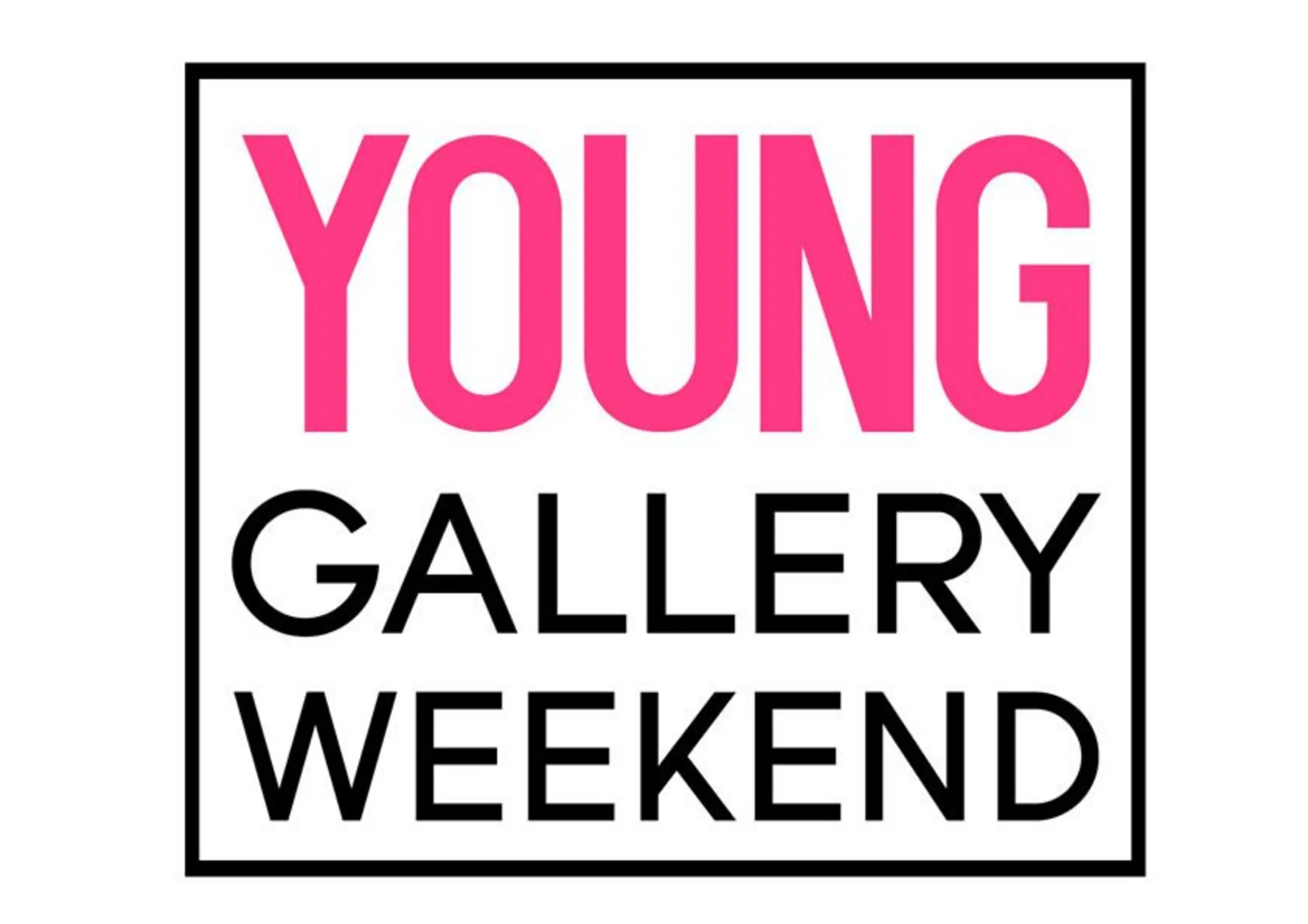 Logo of Young Gallery Weekend, an initiative promoted at Espronceda Center for Art & Culture in Barcelona for the opening of the exhibition Liquid Gender by Fabian Vogler.
