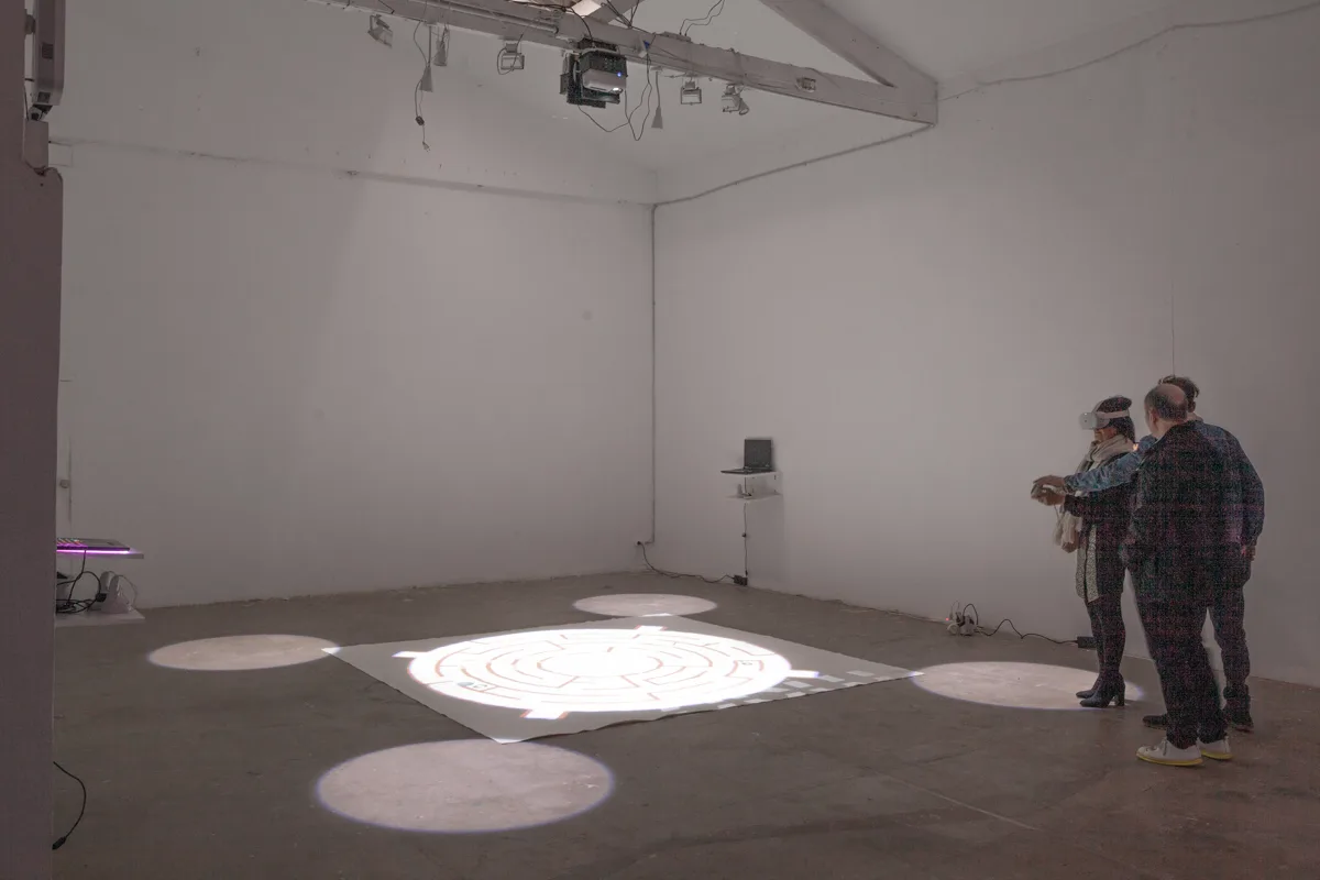 Installation view of the SIGIL collective exhibition by Immensiva 2022 at Espronceda Institute of Art and Culture, Barcelona