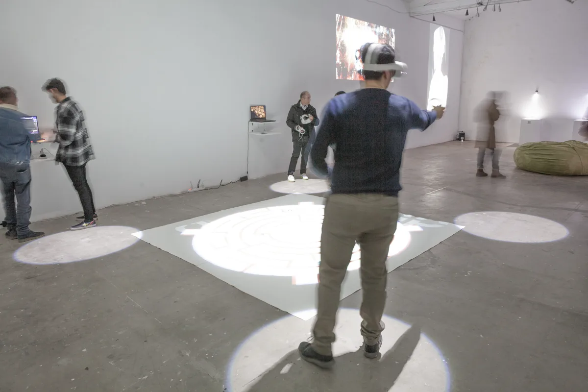 Installation view of the SIGIL collective exhibition by Immensiva 2022 at Espronceda Institute of Art and Culture, Barcelona