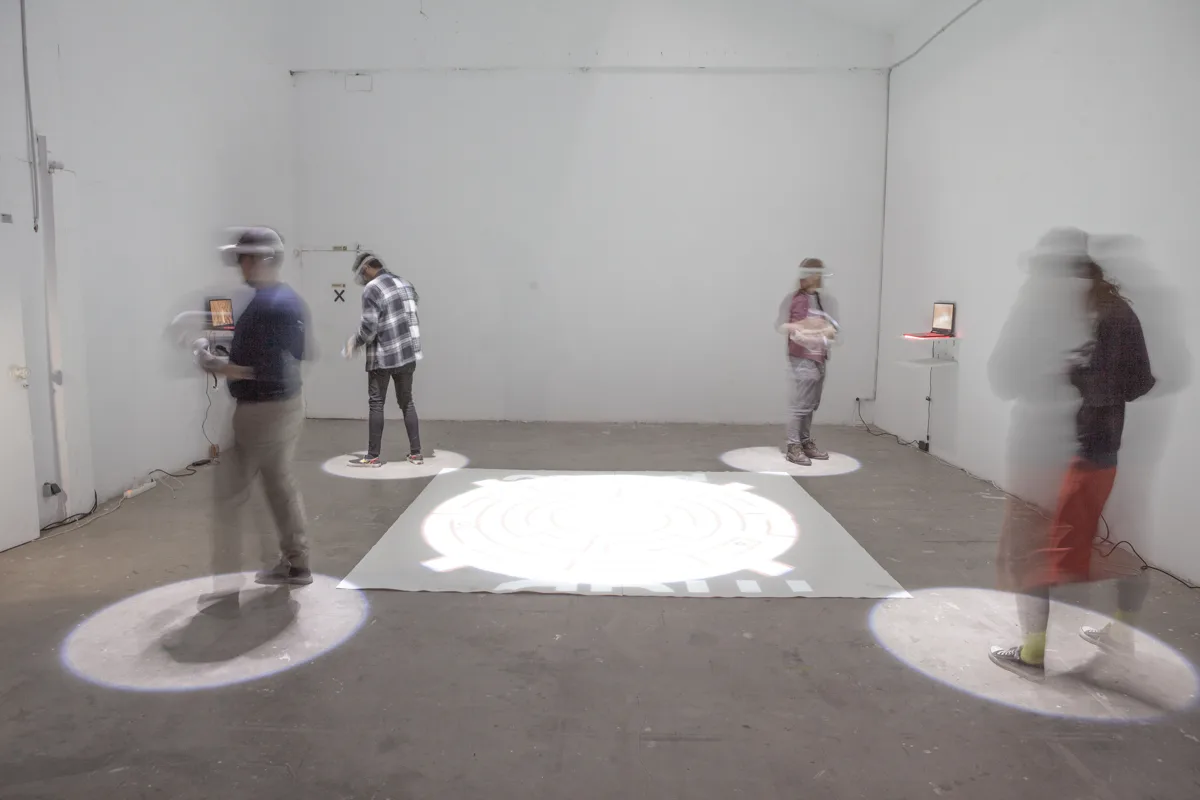 Installation view of the SIGIL collective exhibition by Immensiva 2022 at Espronceda Institute of Art and Culture, Barcelona