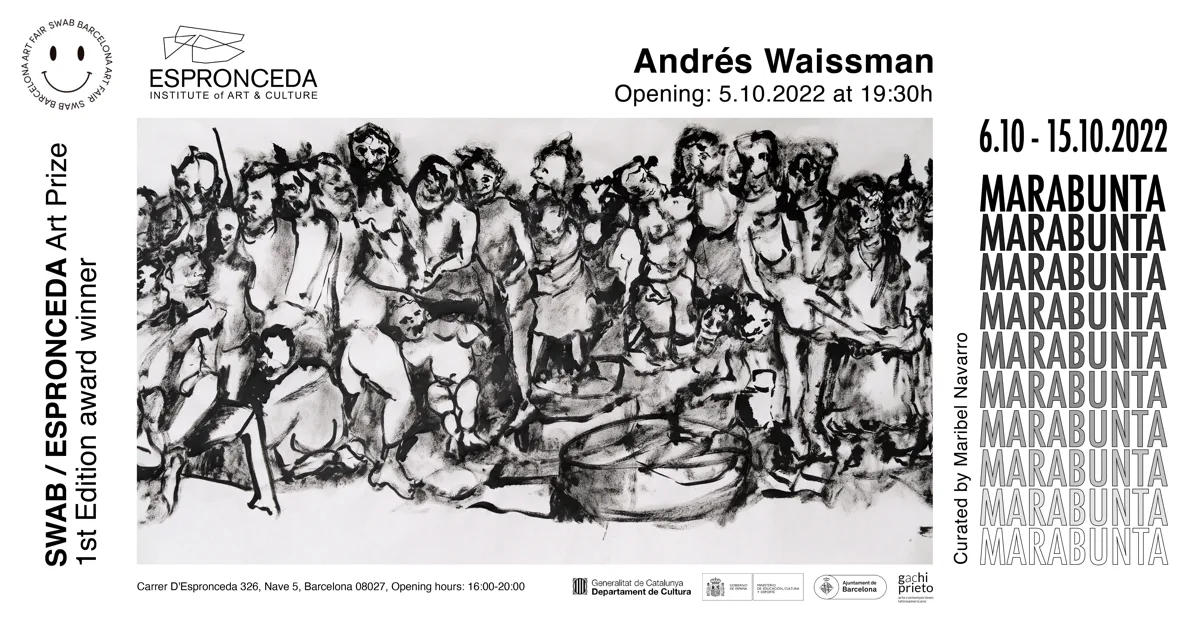 Exhibition invitation for Andrés Waissman at the Swab–Espronceda Art Prize 2022 in Barcelona