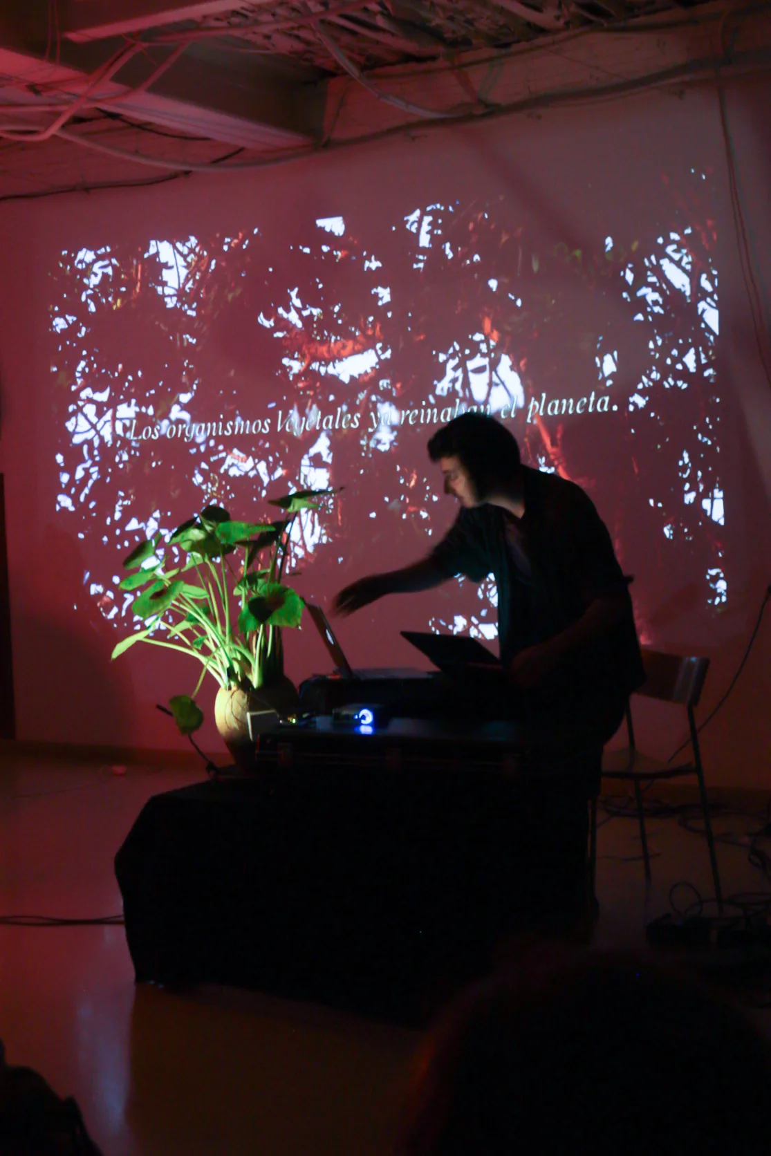 Simbiòtica, performance e instalación audiovisual de Pol Ros en Espronceda