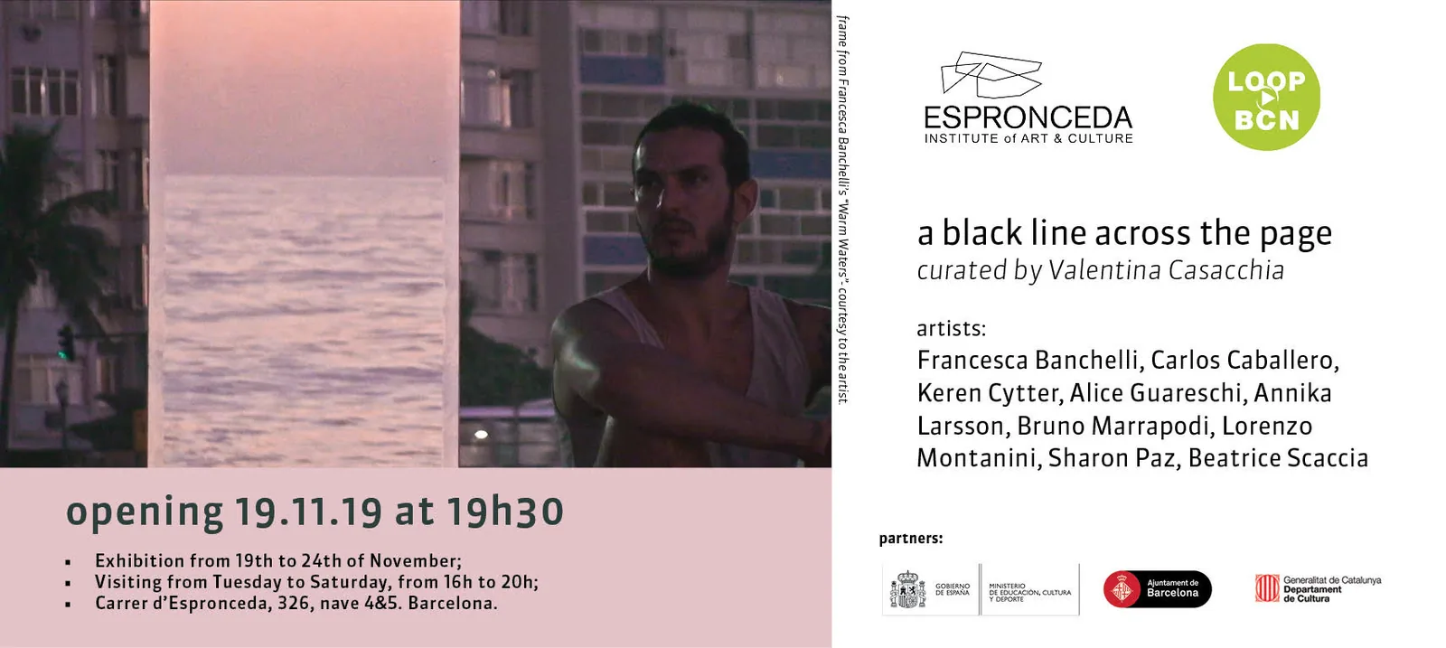 A Black Line Across the Page, curated by Valentina Casacchia